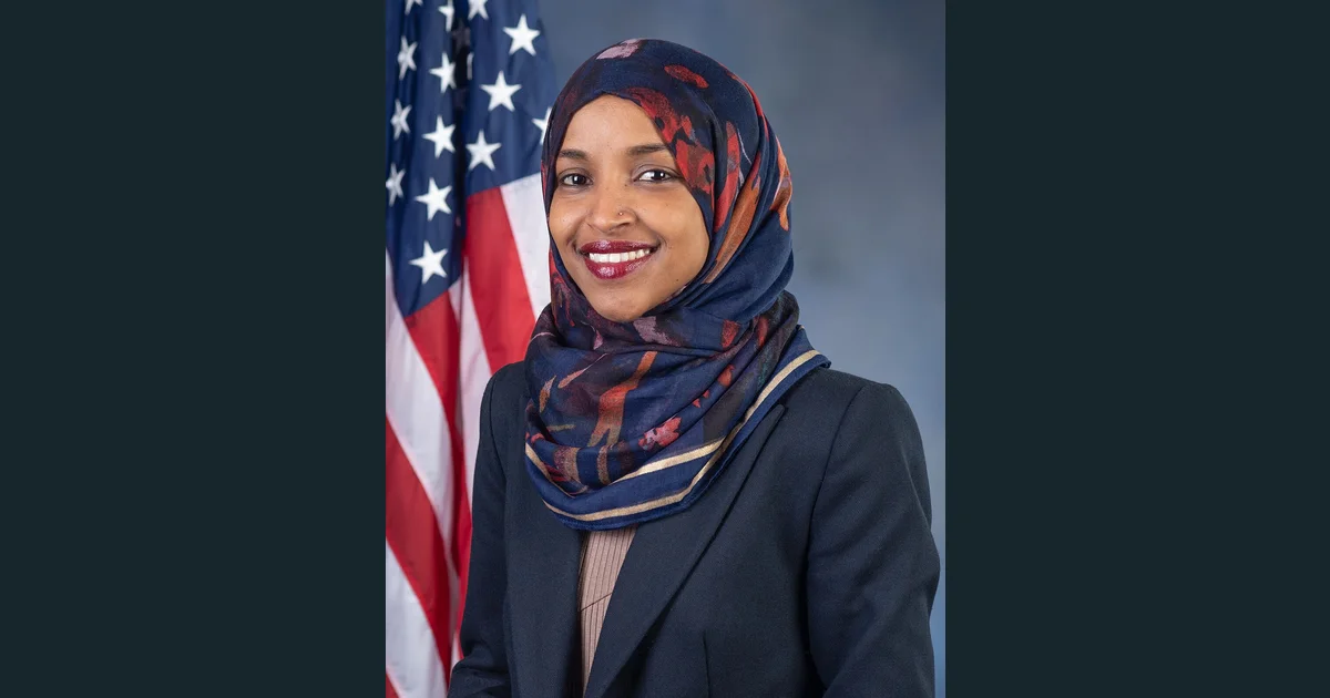 Ilhan Omar, official portrait, 116th Congress (cropped) A.jpg