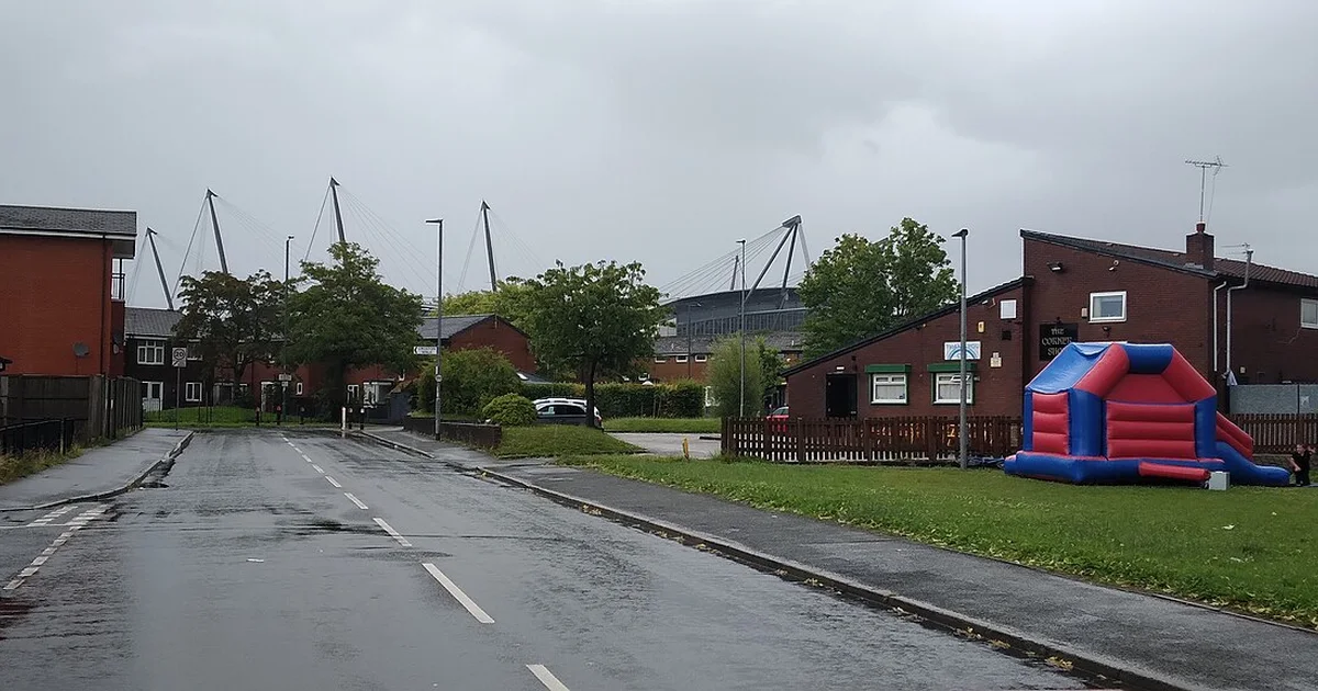 City of Manchester Stadium (Etihad Stadium) as viewed from Rylance Street, near Silfield Close.jpg